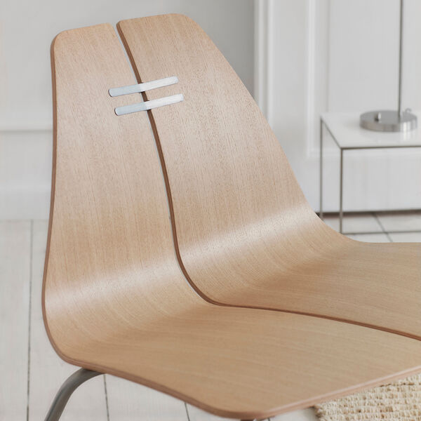 PK23™ Lounge Chair, clear lacquered oak/steel, Fritz Hansen