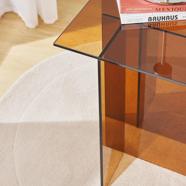 Anouk Glass Side Table, brown transparent Anouk Glass Side Table, brown transparent, Westwing Collection