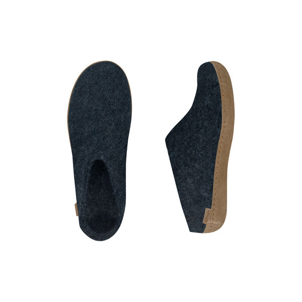 Felt Slippers, denim Felt Slippers, denim, Glerups