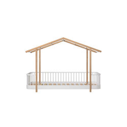 Wood Original House Bed, white/oak, Oliver Furniture