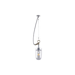 Well Glass Pendant 7679, galvanised silver/clear, Original BTC