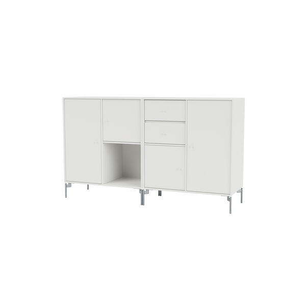 COUPLE Sideboard with Chrome Legs, 01 white COUPLE Sideboard with Chrome Legs, 01 white, Montana Furniture