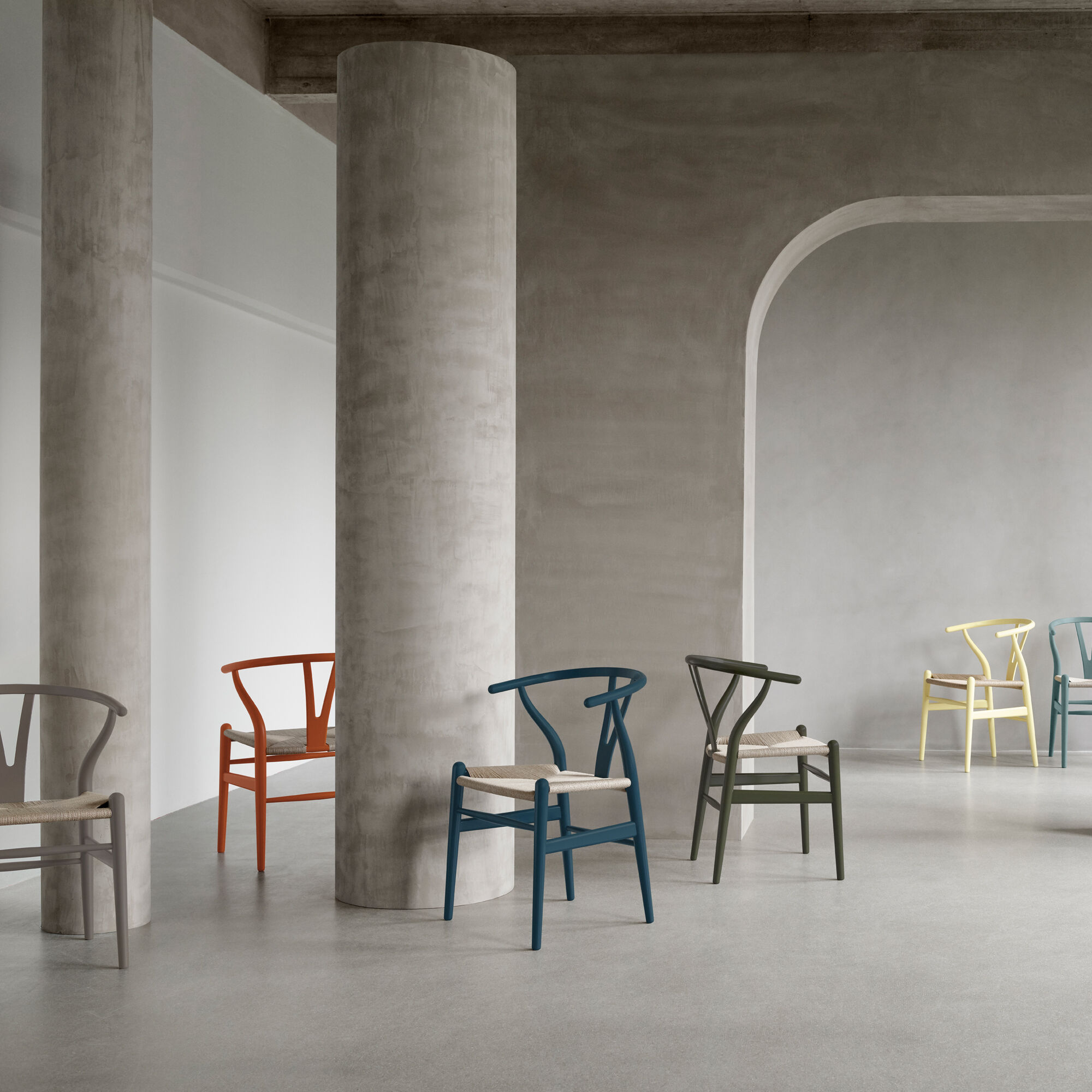 CH24 Wish Bone Chair, soft slate