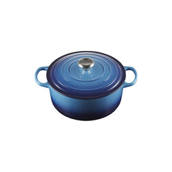Signature round cast iron pot &Oslash; 26 cm, azure blue, Le Creuset