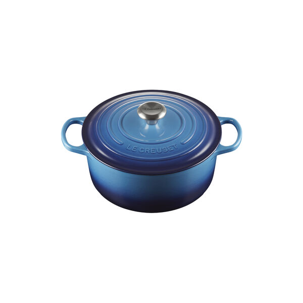 Signature round cast iron pot &Oslash; 26 cm, azure blue, Le Creuset