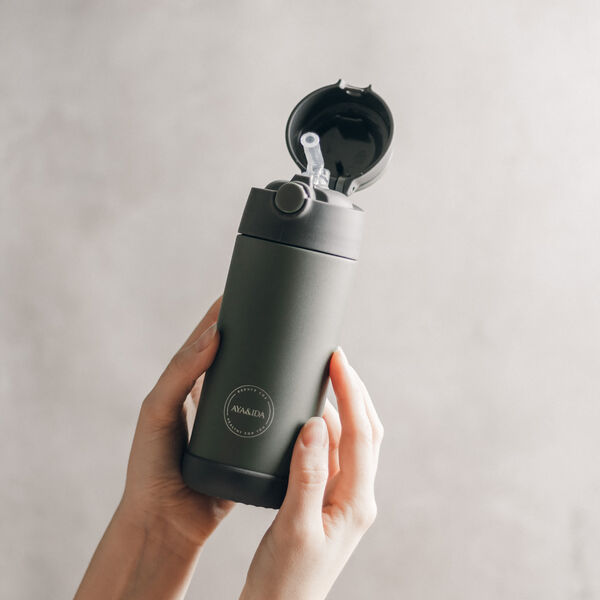 Kids Straw Bottle, tropical green Kids Straw Bottle, tropical green, AYA&IDA