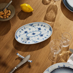 White Fluted Half Lace Dish 23,5 cm, Royal Copenhagen