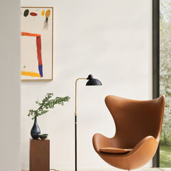 KAISER idell™ 6580-F Luxus Floor Lamp, matt black/brass, Fritz Hansen