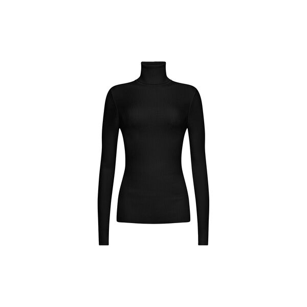 Merino Fine Rib Top Long Sleeve, black, Wolford