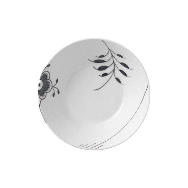 Black Fluted Mega Deep Plate Ø 17 cm, Royal Copenhagen