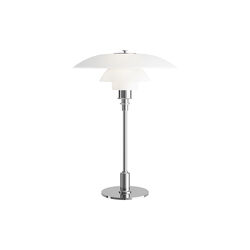 PH 3&frac12;-2&frac12; Glass Table Lamp, chrome, Louis Poulsen