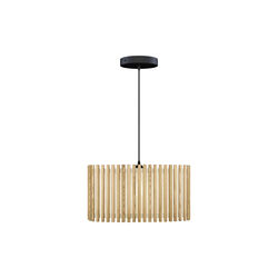 Komorebi Rectengular Pendant , oak/black, UMAGE
