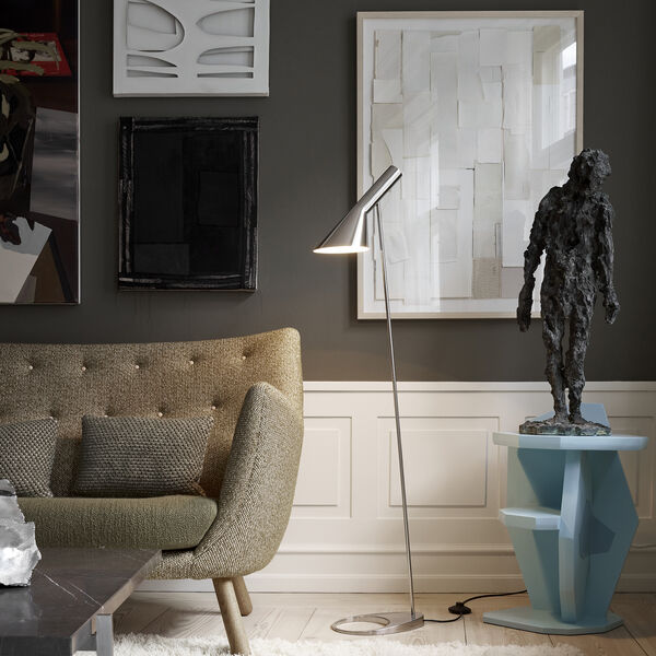 AJ Floor Lamp, stainless steel, Louis Poulsen