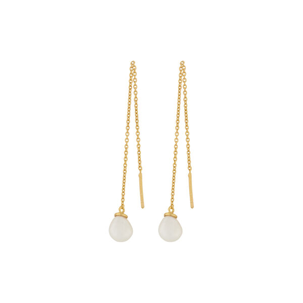 Lagoon Earchains, gold, Pernille Corydon Jewellery