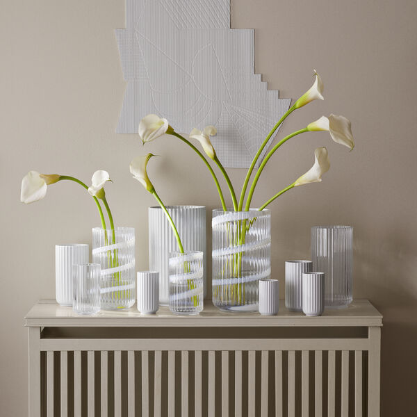 Lyngby Vase, swirl white, Lyngby Porcel&aelig;n