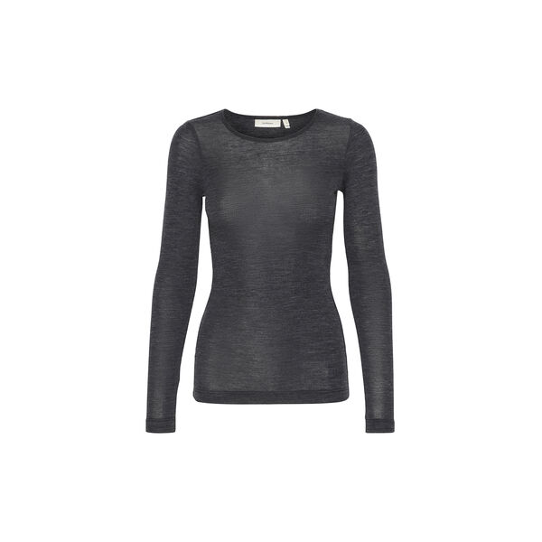 FangIW T-Shirt LS, granite melange FangIW T-Shirt LS, granite melange, InWear