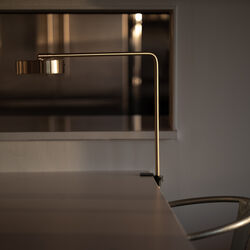 James Desk/Clip Lamp, brass, Rubn