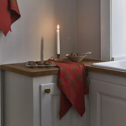 CHRISTMAS Tea Towel, archive red, Georg Jensen Damask