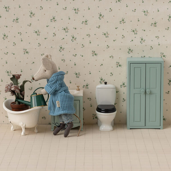 Mouse Watering Can, dark green, Maileg