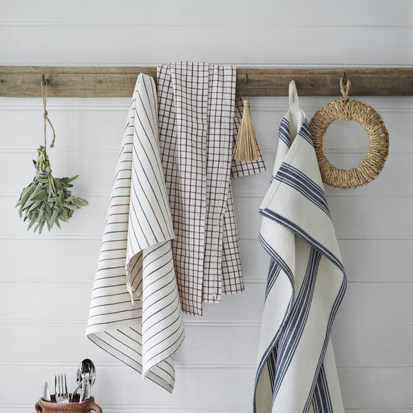 Garn Teatowel, blue/terracotta, Rosendahl