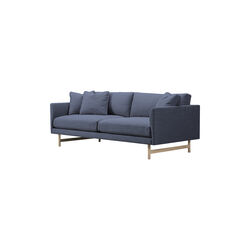 5552 Calmo 95 2-seater Sofa, dark blue/lacquered oak, Fredericia Furniture