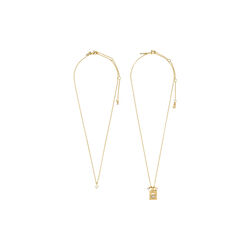 FIRE necklace 2-in-1 set, gold plated, Pilgrim