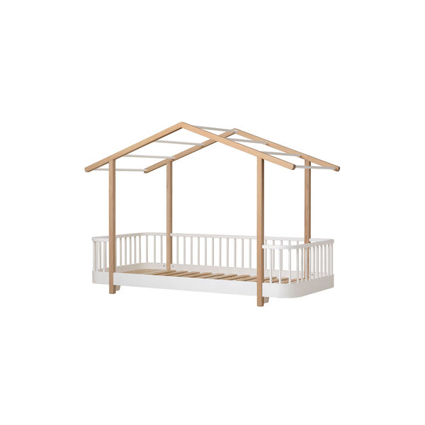 Wood Original House Bed, white/oak, Oliver Furniture