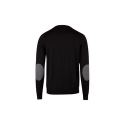 Sweater Knitted Crew Neck With Patch Merino Wool, black pattern, Stenstr&ouml;ms