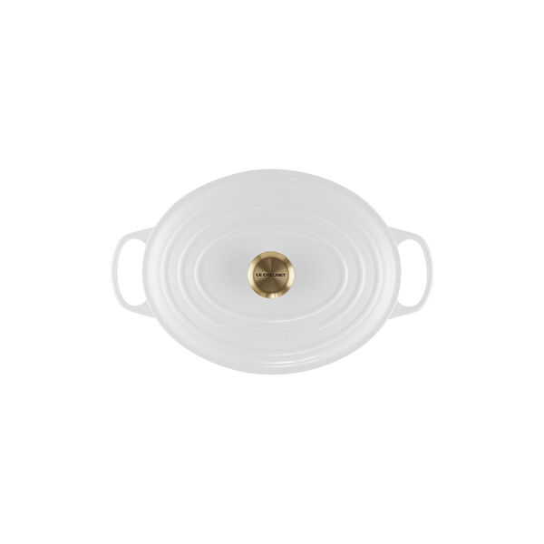 Signature cast iron oval casserole &Oslash; 31 cm, white, Le Creuset