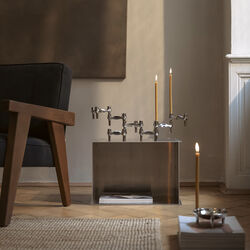 STOFF Nagel BMF candle holder 3 pcs, chrome, STOFF Nagel
