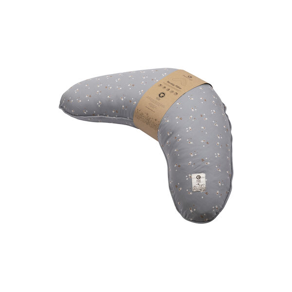 STARS Kapok Nursing Pillow, jasmin blue/balsam cream/walnut, Müsli by Green Cotton