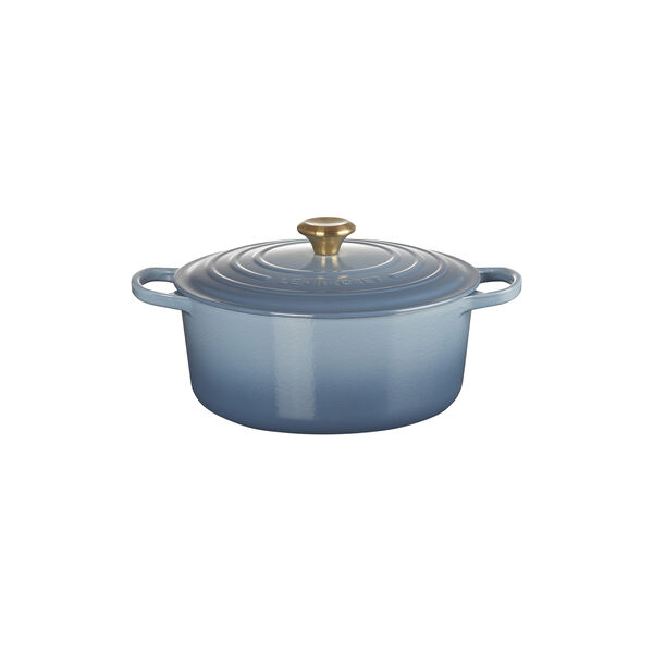 Signature round cast iron pot &Oslash; 28 cm, chambray, Le Creuset