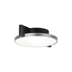 INLAY ROUND C1 Ceiling/Wall Light, matt black/satin silver, LIGHT-POINT