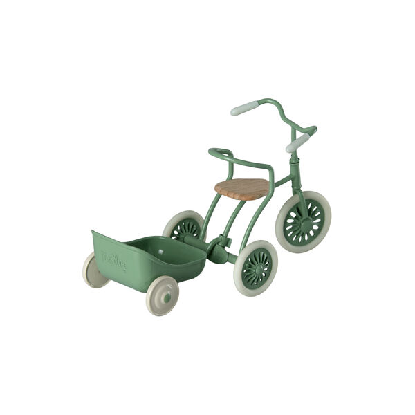 Mouse Tricycle Hanger, green, Maileg