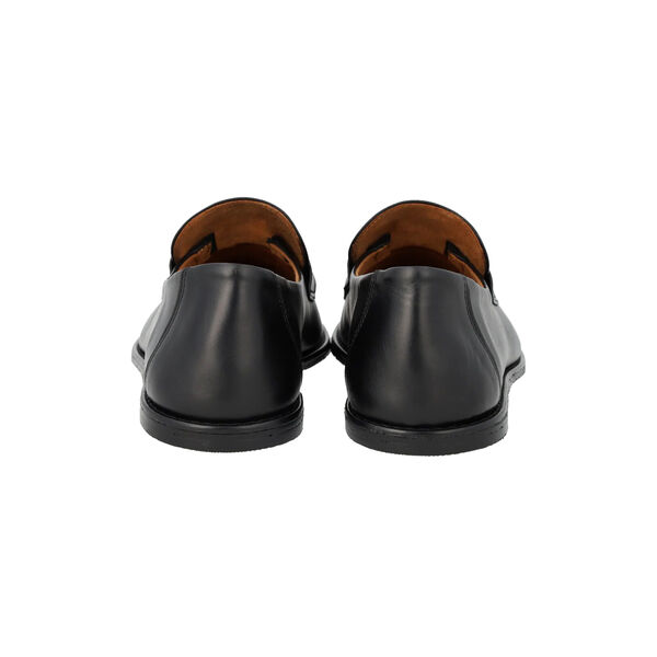 Ultra-soft loafer with stitching detail, black, ANGULUS