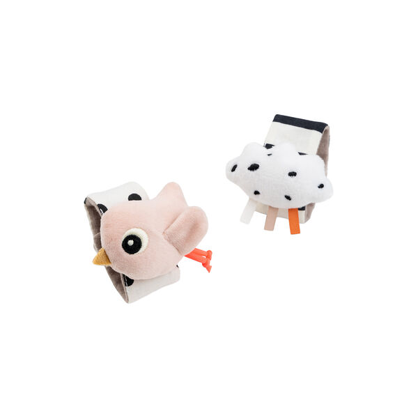 Happy Clouds Wrist Rattle Set 2-pack, powder, Done by Deer