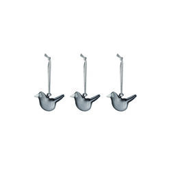 Mini glass birds set of 3, grey, Iittala