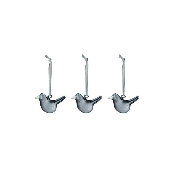 Mini glass birds set of 3, grey Mini glass birds set of 3, grey, Iittala