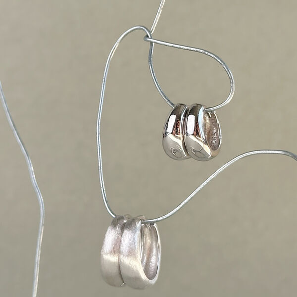 Dome Satin Hoops, Philippa Studios