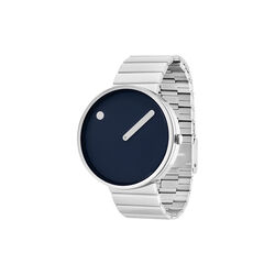 Picto Wrist Watch, midnight blue/matt steel, PICTO