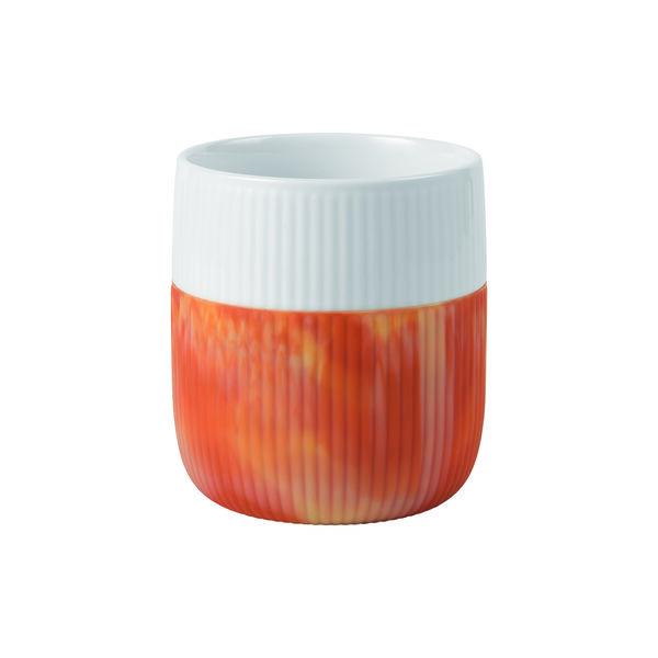 Fluted Contrast Marble Mug 35 cl, warm ochre, Royal Copenhagen
