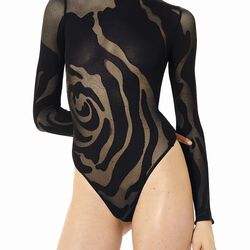 Rose Shadow String Body, black/black, Wolford