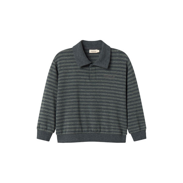 Thanos Polo Sweat, forest stripe mel., MarMar Copenhagen