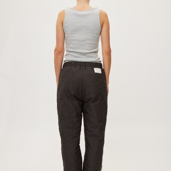 Quilted Trousers Field, almost black, Rethinkit
