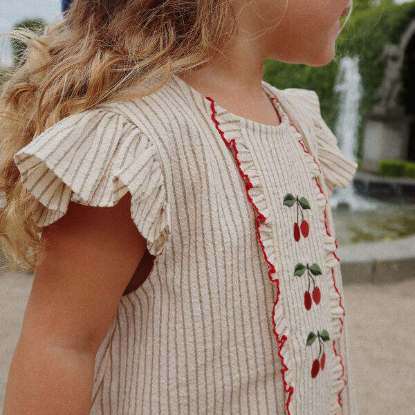Ellie Frill Top, tea stripe, Konges Sl&oslash;jd