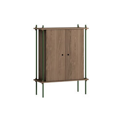 Shelving Cabinet, smoked oak/pine green, MOEBE