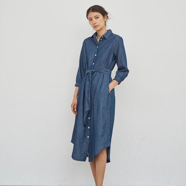 Joy Shirt Dress, blue denim Joy Shirt Dress, blue denim, CARE BY ME