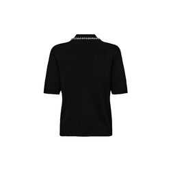 PD-Vigga Rhinestone Polo Knit, black, Pieszak