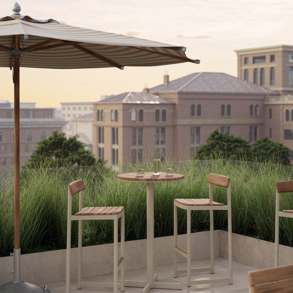 Pelagus Bar Stool, light ivory, Fritz Hansen