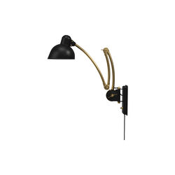 KAISER idell&trade; 6559-W Wall Lamp, matt black/brass, Fritz Hansen